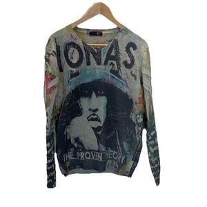 Roberto Cavalli Mens Sweater L Just Cavalli Graphic Yonas Proven Theory Rare Art